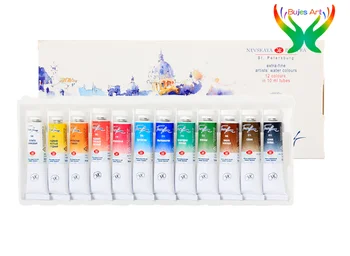 White Nights Master акварел боя комплект 12 цвят 36 цвят цял блок плътен акварел 12 цвят тръбен течен акварел костюм