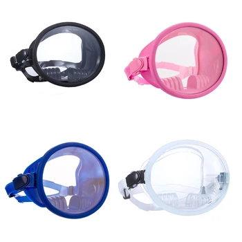 Wide View Водолазни очила Овална маска за гмуркане Силиконова стъклена леща без мъгла Водни спортове
