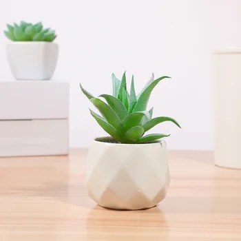 WINOMO 5PCS Реалистични сукуленти Изкуствени зелени растения Фалшиви декоративни растения за вътрешен домашен офис