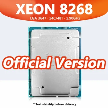 Xeon Platinum 8268 процесор 24core 48thread 2.90GHz 35.75MB 205W DDR4 слот LGA3647 за C621 сървърна дънна платка 8268 SRF95 CPU