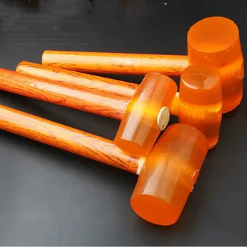 Y50 50mm-75mm дървена дръжка гумен чук двулицева плочка мрамор етаж инсталация чук пластмаса износоустойчив ръчен инструмент