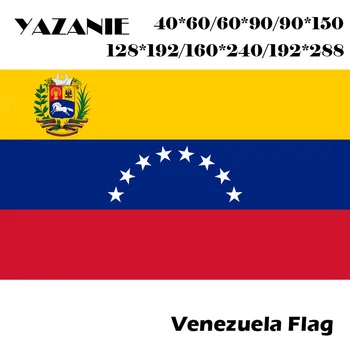 YAZANIE 60 * 90cm / 90 * 150cm / 120 * 180cm / 192 * 288cm Венецуела национално знаме лого спортни лети фирмени банери Световни банери за знамена по поръчка