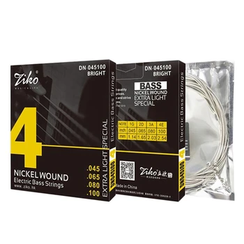 Ziko Electric Bass Guitar 4 String Bass Guitar Strings 6 Nickel Would Professional Strings DN-045100
