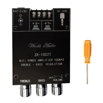 ZK-1002T усилвател борда TPA3116D2 Bluetooth 5.0 субуфер 100Wx2 аудио мощност стерео усилвател борда модул бас AMP
