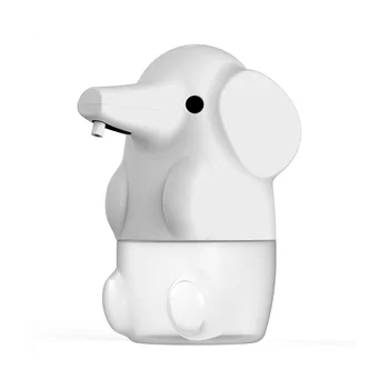 Автоматичен дозатор за сапун, детски дозатор за сапун с пяна Безконтактен акумулаторен, сладък животински дозатор без докосване (бял)