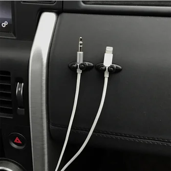 Автомобилен USB кабел за слушалки Ключ за съхранение на закопчалка Clip Организатор за Renault Duster Clio DACIA 3 Twingo Logan Sandero Modus