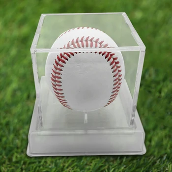 Акрилна топка за голф тенис прозрачен калъф с държач за кутия за съхранение на скоби Бейзболни сувенири Витрина за голф тенис билярд