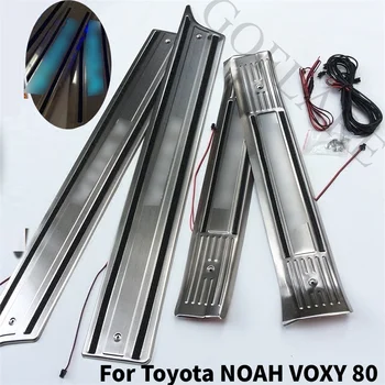 Аксесоари за кола за Toyota NOAH VOXY 80 2015-2022 Led Door Sill Scuff Plate Sill Welcome Pedal Entry Guard Cover threshold