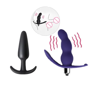 анален вибратор секс играчка за жени мъже двойка анален мъниста вибратори гей масаж на простатата гладко дупе меки силиконови щепсели вибратор