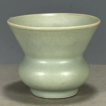 Антична антична порцеланова колекция Song Longquan пещ прах зелена глазура шлака кофа висулка
