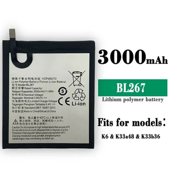 Батерия BL267 батерия BL 267 За Lenovo Vibe K6 K33A48 3000mAh акумулаторна батерия за мобилен телефон + безплатни инструменти