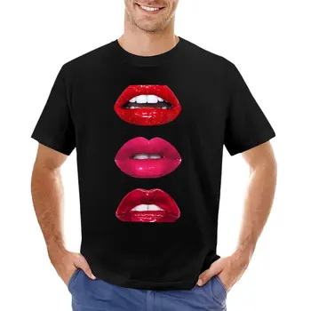 блестящи устни! xoxo Тениска бързосъхнеща тениска Дизайнерска тениска с къс ръкав мъже