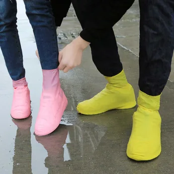  Ботуши за дъжд за многократна употреба Водоустойчив калъф за обувки Силиконови унисекс протектори за обувки Водоустойчиви неплъзгащи се калъфи за обувки Външни дъждовни ботуши