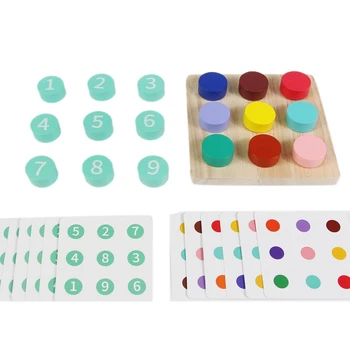 Бутилка капачка съвпадение предизвикателство игра цвят номер познание деца дървена сграда маса игра бебе ранно образование играчка