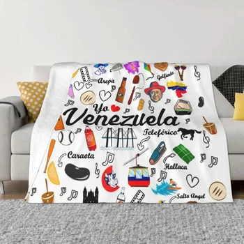 Венецуела гордост фланела хвърлят одеяла венецуелски одеяло за диван открит лек легла хвърля