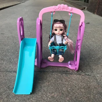 Високо качество за кукла Барби аксесоари увеселителен парк слайд ръчно изработени сладък пластмаса люлеещ се люлка стол играчка За деца подарък