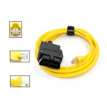 Висококачествен ESYS ENET кабел за F-серия за обновяване B.MW скрити данни ICOM кодиращ програмист OBD OBD2 скенер Инструмент за диагностика на автомобили