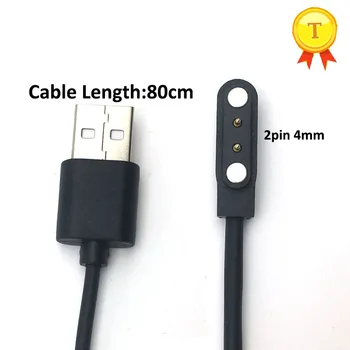 висококачествен магнитен кабел за зареждане за L8 L9 L5 L11 iwo26 Смарт часовник гривна 2 пина 4 мм черно зарядно устройство данни кабели