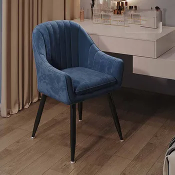 възглавница метален стол за хранене Nordic кухня безплатна доставка Постмодерен шезлонг дизайнер апартамент Silla Comedor мебели за дома
