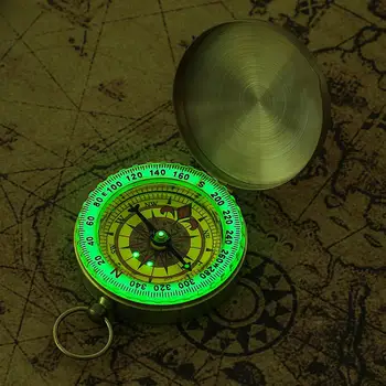 Външен компас 360 градуса завъртане показалец ръководство инструмент открит туризъм навигация метален преносим компас за дейности на открито