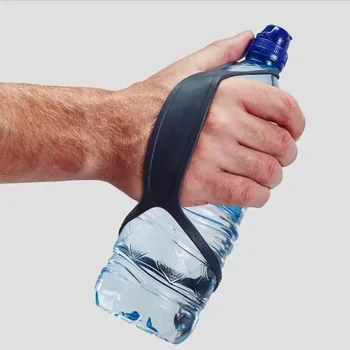 Външна минерална вода бутилка силиконова разтегателна висяща въжена колба повдигане въже ръкав ръчна бутилка каишка бутилки закачалка