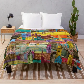 Германия е цветна и има много забележителности, цветни подаръци от Германия Хвърли одеяло луксозни туристически одеяла