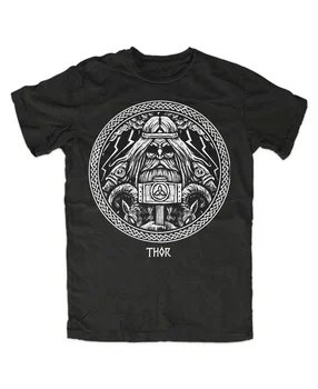 Германска тениска Odin's Raven Hugin and Munin 100% памук O-образно деколте лято къс ръкав случайни мъжки тениска размер S-3XL