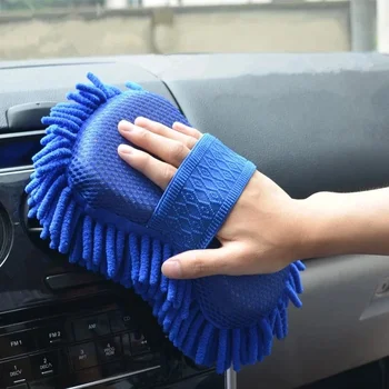 Голяма микрофибърна гъба за миене на автомобили Почистване на автомобили Подробни четки Кърпа за миене Авто ръкавици Аксесоари за почистване Gadget