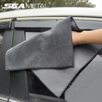 Двустранна микрофибърна кърпа 30x40/60cm Супер абсорбираща кърпа за почистване на автомобили Premium Microfiber Auto Towel Аксесоари за автомивки