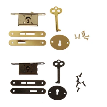 Декор мебели брави антични чекмедже заключване с за ключ бижута дървена кутия за La