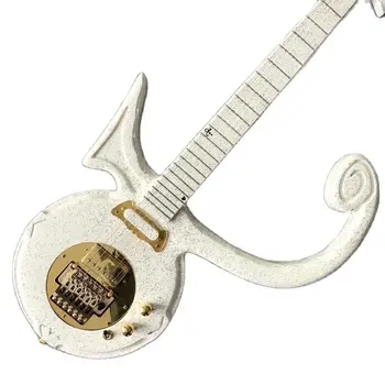 Диамантена серия принц любов символ бяла електрическа китара кленов врат символ пръст инкрустация, Chibson китара