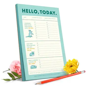Дневник на дейностите Бележник Творчески дневен график Memo Pad Цвят Лепкави бележки 50 листа Преносим Daily Planner Лепило Memo