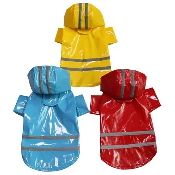 Домашен любимец износоустойчив палто дъждобран дрехи доставки отразяващи дъждобрани дишаща качулка куче цветове пет водоустойчив S-XL