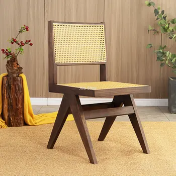 Дървени акцентни трапезни столове Скандинавска кухня Сгъваем под Трапезни столове Фотьойл Луксозен дизайнер Cadeiras De Jantar Мебели