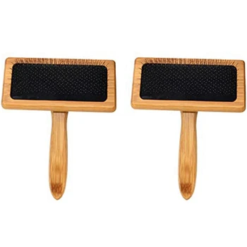 Дървени четки за кардиране Игла за плъстене Почистващ гребен с дръжка Професионална игла за плъстене Ръчни кардери за предене