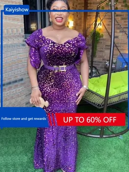 Елегантни африкански вечерни рокли за жени плюс размер Турция сватбено тържество дълга рокля Дашики Анкара Тоалети Роба Африка облекло