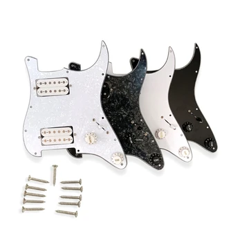 Електрическа китарна дъска Pickguard пикапи с HH пикап заредени предварително кабелни за резервни части китара свири аксесоари