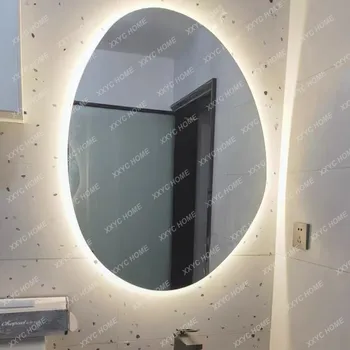 Електрически Nordic огледало за баня светлина грим без мъгла Smart Odd Shape Огледало за баня Неправилна Clear Espelho Redondo Home Decor