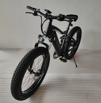 Електрически градски велосипед 1000W 48V мотор 17.5ah литиева батерия 26 колела пълно окачване сплав алуминиева рамка електрически планински велосипед