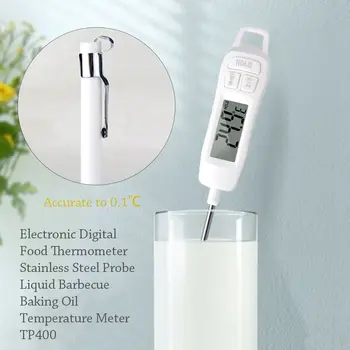 Електронен цифров термометър за храна Сонда от неръждаема стомана Течно барбекю Температурен метър за печене на масло TP400
