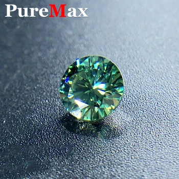 [Естествен цвят] Пълен размер синьо зелено хлабав Moissanite камъни никога не избледняват D VVS1 скъпоценен камък лаборатория отглеждани Moissanite диамант на едро