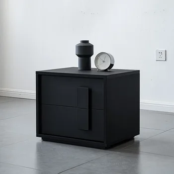 Естетическо просто нощно шкафче черно скандинавско тясно естетическо нощно шкафче Уникални модерни мебели Armarios De Dormitorio за дома