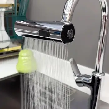 Ефективна водоспестяваща дюза за кранче 360 градуса въртяща се дюза за кран Универсална пръскачка против пръски за кухненски дом Подобряване