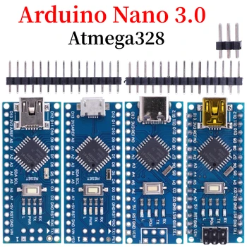 За Arduino Nano 3.0 Atmega328 контролер със стария буутлоудър Mini Type-C Micro USB съвместим за Arduino Nano CH340 драйвер