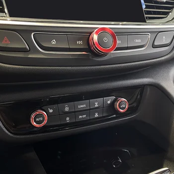 За Buick анклав Regal Копче за управление на климатика Декоративен пръстен Мултимедиен превключвател Бутон за завъртане Цветна рамка