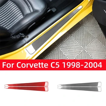За Chevrolet Corvette C5 1998-2004 Аксесоари Въглеродни влакна интериор кола праг декоративна лента тапицерия рамка покритие стикери