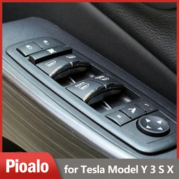 За Tesla Model S прозорец панел бутон стикер за модел X повдигане бутон стикер пайети декоративен стикер