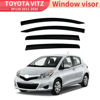 За Toyota VITZ XP130 2011-2020 Визьор за прозорци Дъжд OR Shine Страничен прозорец Дефлектор Shades Visor Ventvisor Strip
