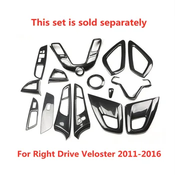 за десен волан Hyundai Veloster 2011 2012 -2016 Интериорен стайлинг централна конзола прозорец контрол предавка панел стикер капак