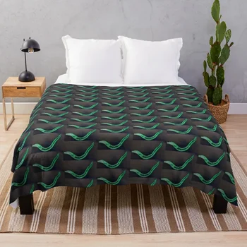 Зелен червей хвърлят одеяло гигантски диван утешител космати големи одеяла